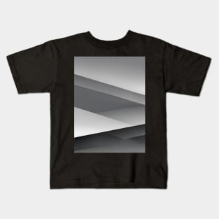 Abstract Gray Layers Kids T-Shirt